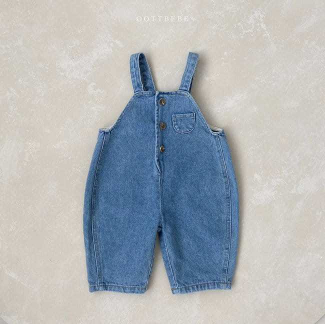 OOTT BEBE - Korean Children Fashion - #Kfashion4kids - Bong Bong Denim Overall - 10