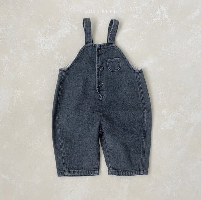 OOTT BEBE - Korean Children Fashion - #Kfashion4kids - Bong Bong Denim Overall - 11