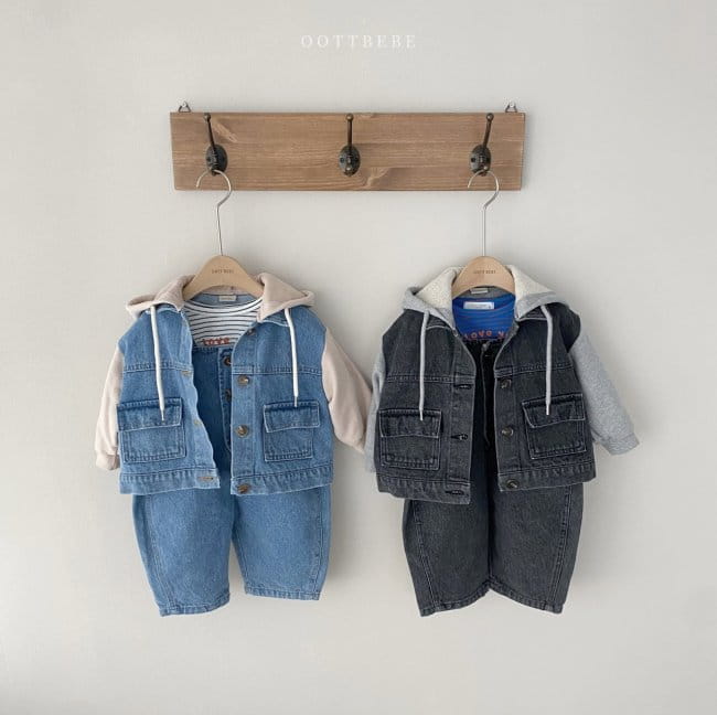 OOTT BEBE - Korean Children Fashion - #Kfashion4kids - Bong Bong Denim Overall - 8