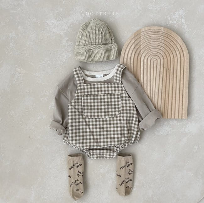 OOTT BEBE - Korean Children Fashion - #Kfashion4kids - Corduroy Dungarees Bodysuit - 10