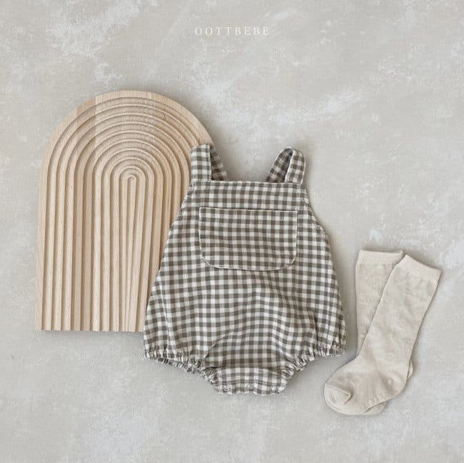 OOTT BEBE - Korean Children Fashion - #Kfashion4kids - Corduroy Dungarees Bodysuit - 5