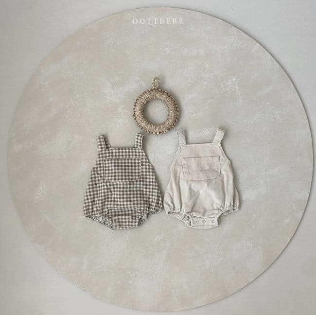 OOTT BEBE - Korean Children Fashion - #Kfashion4kids - Corduroy Dungarees Bodysuit - 6