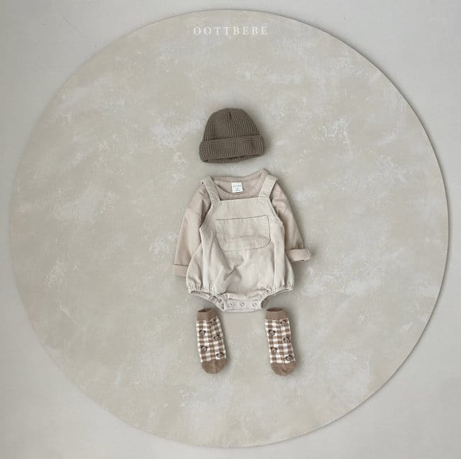 OOTT BEBE - Korean Children Fashion - #Kfashion4kids - Corduroy Dungarees Bodysuit - 7