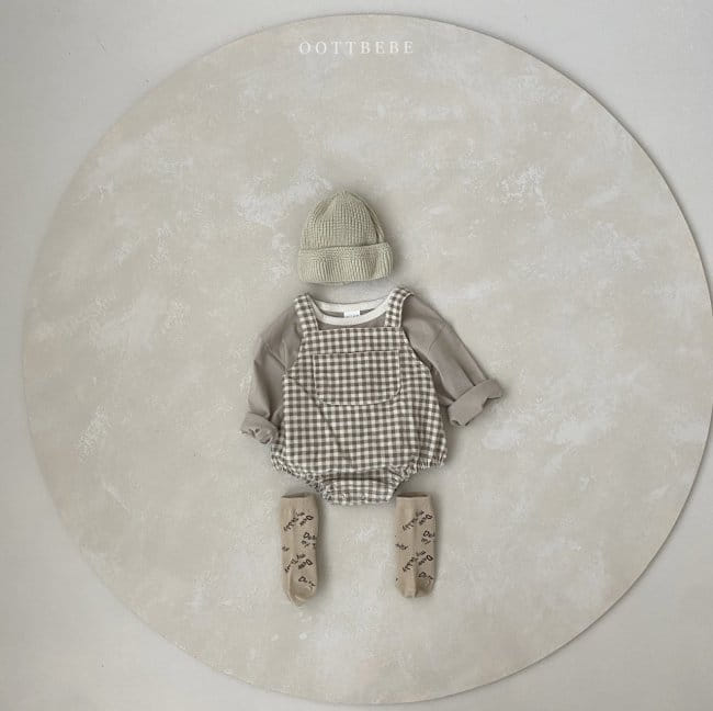 OOTT BEBE - Korean Children Fashion - #Kfashion4kids - Corduroy Dungarees Bodysuit - 8
