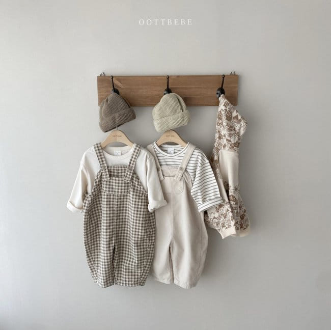 OOTT BEBE - Korean Children Fashion - #Kfashion4kids - Corduroy Overall - 12