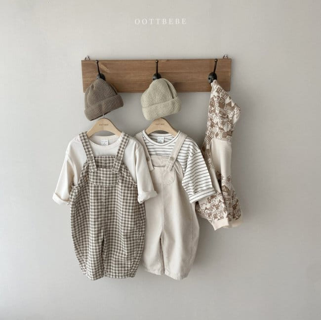 OOTT BEBE - Korean Children Fashion - #Kfashion4kids - Corduroy Overall - 3