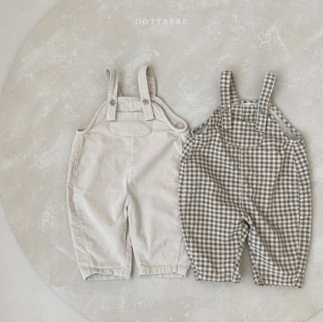OOTT BEBE - Korean Children Fashion - #Kfashion4kids - Corduroy Overall - 7