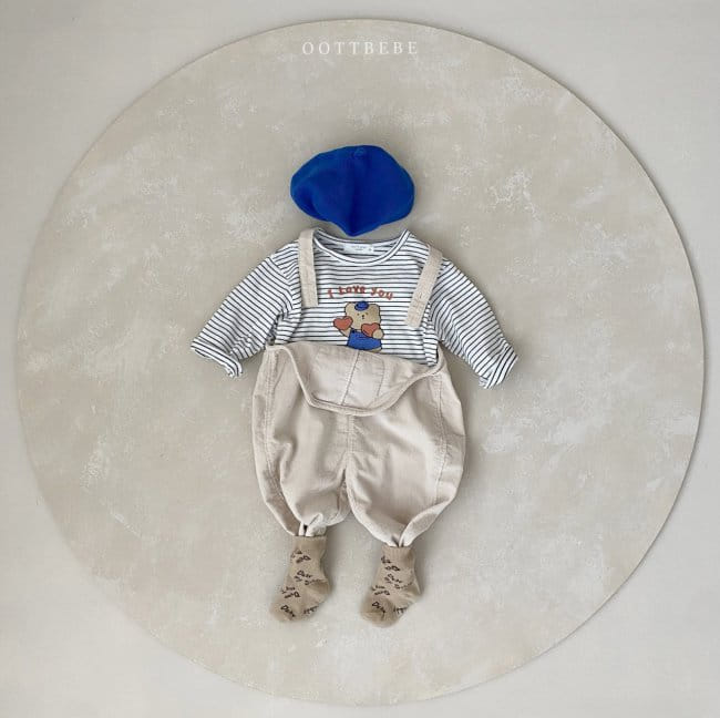 OOTT BEBE - Korean Children Fashion - #Kfashion4kids - Corduroy Overall - 9