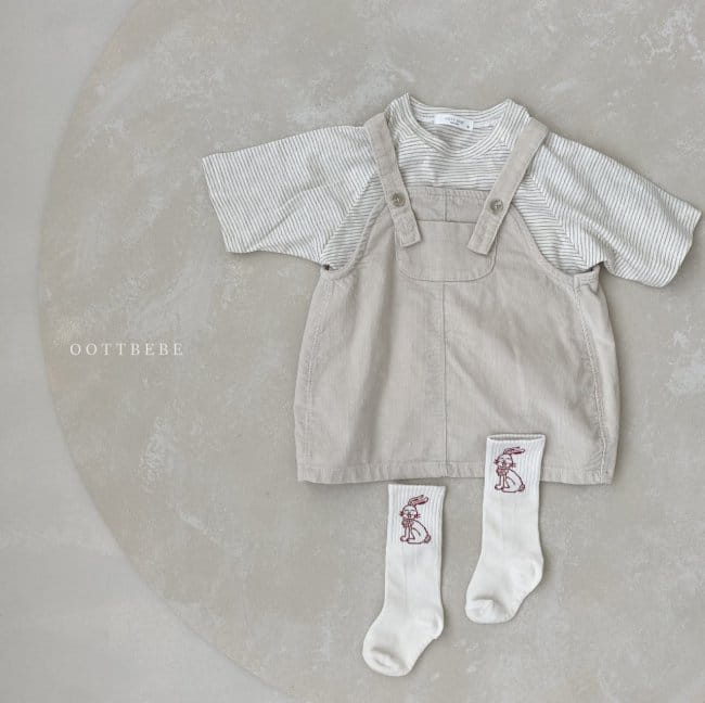 OOTT BEBE - Korean Children Fashion - #Kfashion4kids - Corduroy One-piece - 8