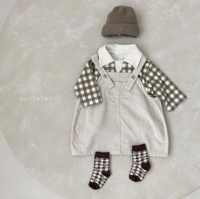 OOTT BEBE - Korean Children Fashion - #Kfashion4kids - Corduroy One-piece - 9