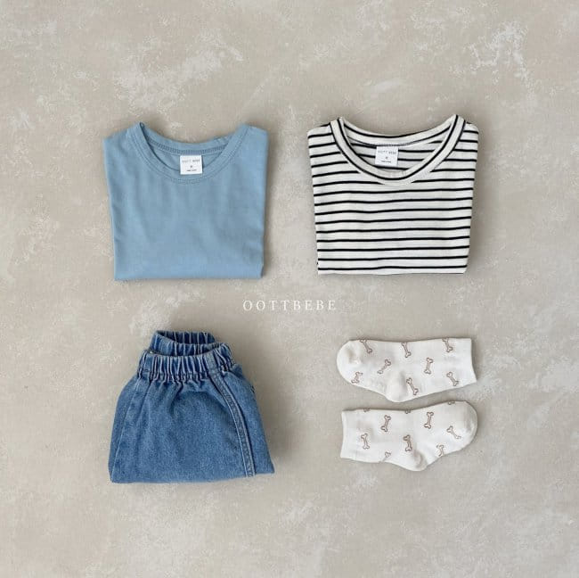 OOTT BEBE - Korean Children Fashion - #Kfashion4kids - Basic 1+1 Tee Set - 5