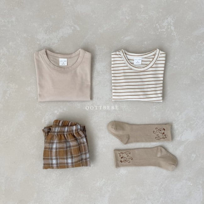 OOTT BEBE - Korean Children Fashion - #Kfashion4kids - Basic 1+1 Tee Set - 7