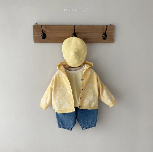 OOTT BEBE - Korean Children Fashion - #Kfashion4kids - Zip Hoody Knit Cardigan - 12