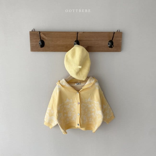 OOTT BEBE - Korean Children Fashion - #Kfashion4kids - Zip Hoody Knit Cardigan - 6