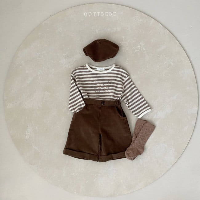 OOTT BEBE - Korean Children Fashion - #Kfashion4kids - Cavra Rib Capri Pants - 12