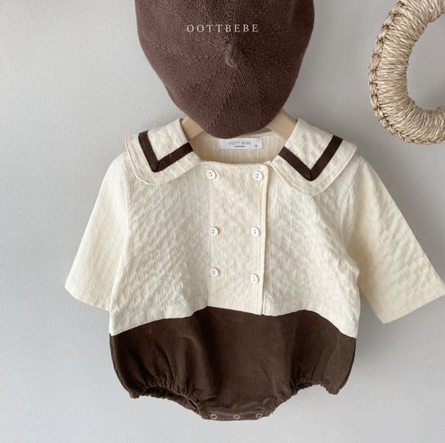OOTT BEBE - Korean Children Fashion - #Kfashion4kids - Double Sailor Bodysuit - 11