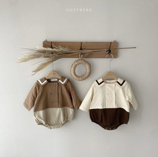 OOTT BEBE - Korean Children Fashion - #Kfashion4kids - Double Sailor Bodysuit - 3