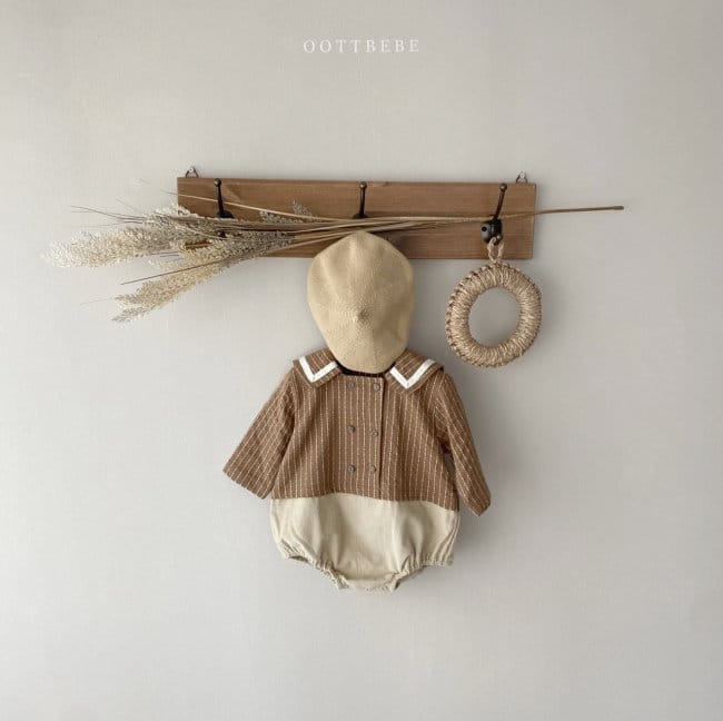 OOTT BEBE - Korean Children Fashion - #Kfashion4kids - Double Sailor Bodysuit - 4