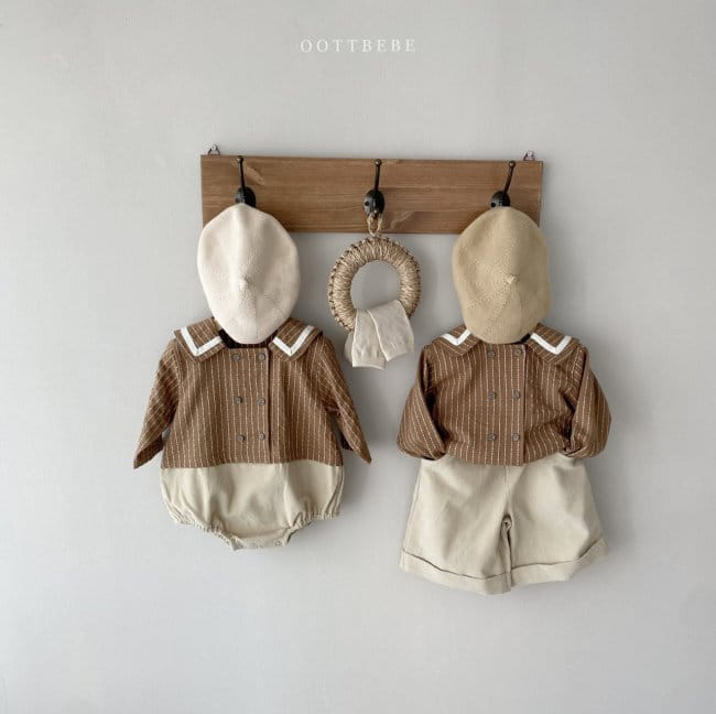 OOTT BEBE - Korean Children Fashion - #Kfashion4kids - Double Sailor Bodysuit - 6