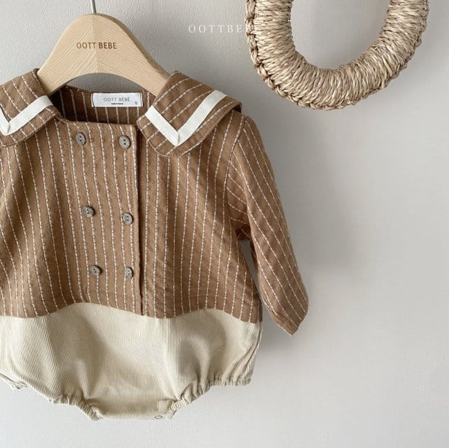 OOTT BEBE - Korean Children Fashion - #Kfashion4kids - Double Sailor Bodysuit - 8