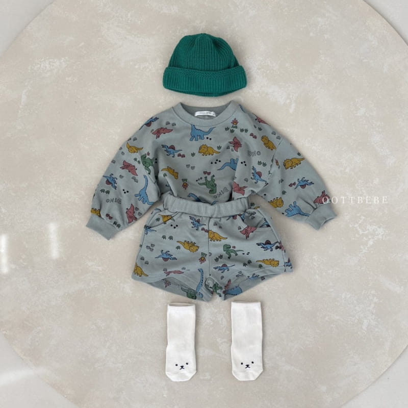 OOTT BEBE - Korean Children Fashion - #Kfashion4kids - Dino Top Bottom Set - 10