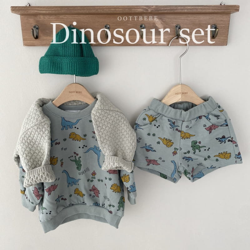 OOTT BEBE - Korean Children Fashion - #Kfashion4kids - Dino Top Bottom Set - 12