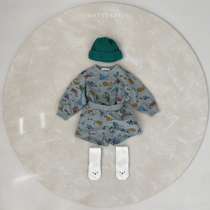 OOTT BEBE - Korean Children Fashion - #Kfashion4kids - Dino Top Bottom Set - 4