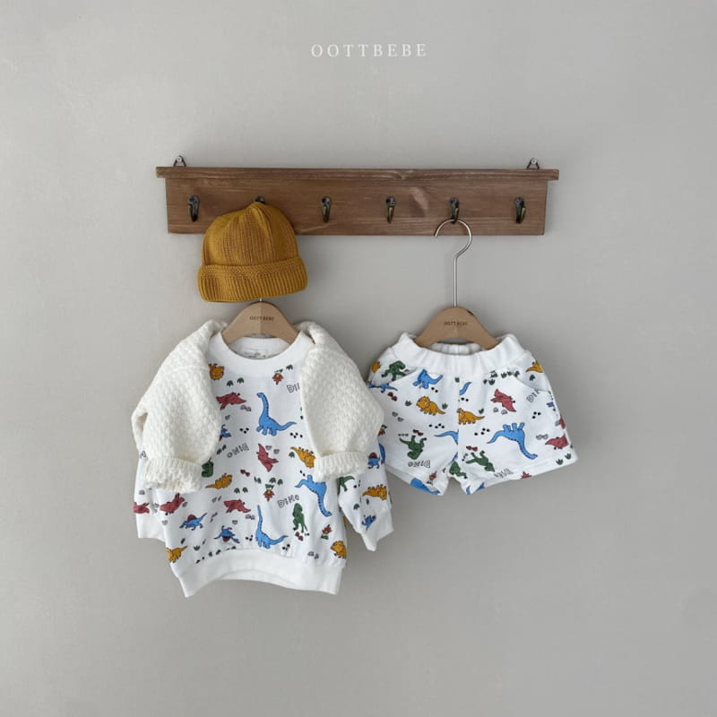 OOTT BEBE - Korean Children Fashion - #Kfashion4kids - Dino Top Bottom Set - 5