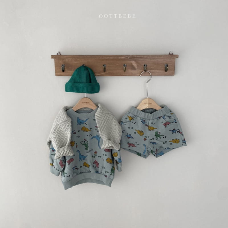 OOTT BEBE - Korean Children Fashion - #Kfashion4kids - Dino Top Bottom Set - 6