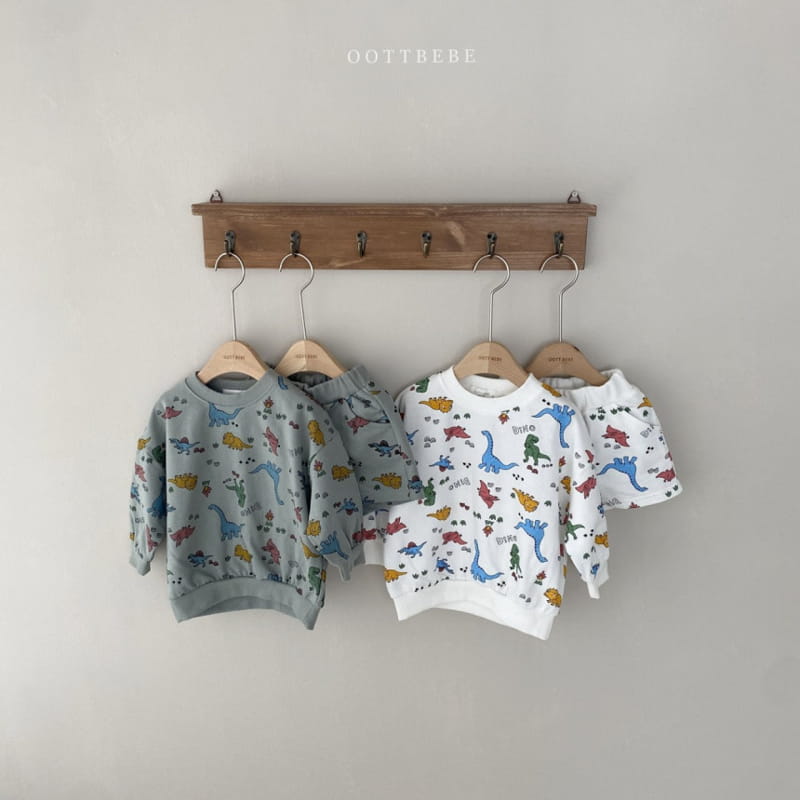 OOTT BEBE - Korean Children Fashion - #Kfashion4kids - Dino Top Bottom Set - 7