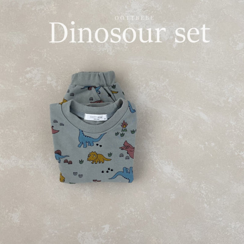 OOTT BEBE - Korean Children Fashion - #Kfashion4kids - Dino Top Bottom Set - 8