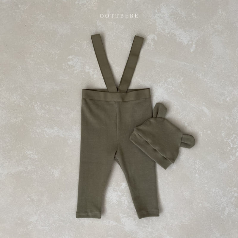 OOTT BEBE - Korean Children Fashion - #Kfashion4kids - Beeb Dungarees Leggings - 8