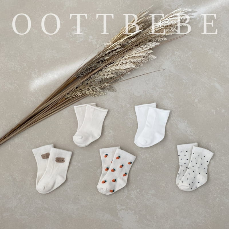 OOTT BEBE - Korean Children Fashion - #Kfashion4kids - New Born Socks Pattern [set of 3] - 2