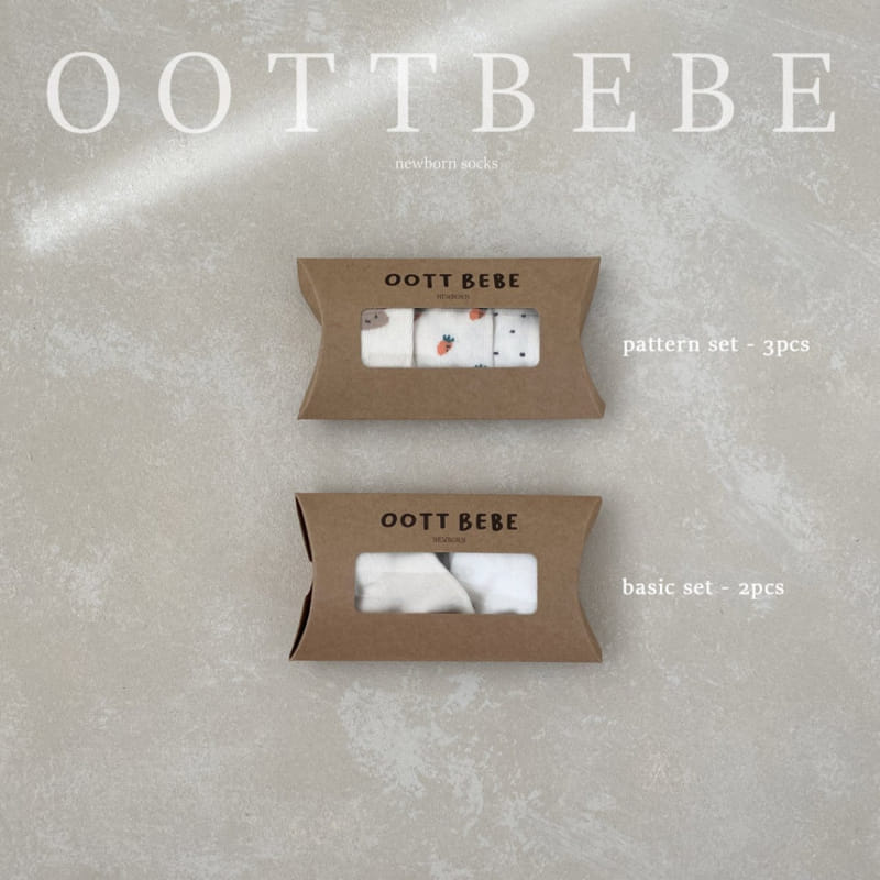 OOTT BEBE - Korean Children Fashion - #Kfashion4kids - New Born Socks Pattern [set of 3] - 3
