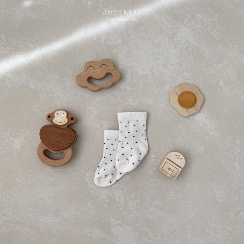 OOTT BEBE - Korean Children Fashion - #Kfashion4kids - New Born Socks Pattern [set of 3] - 4