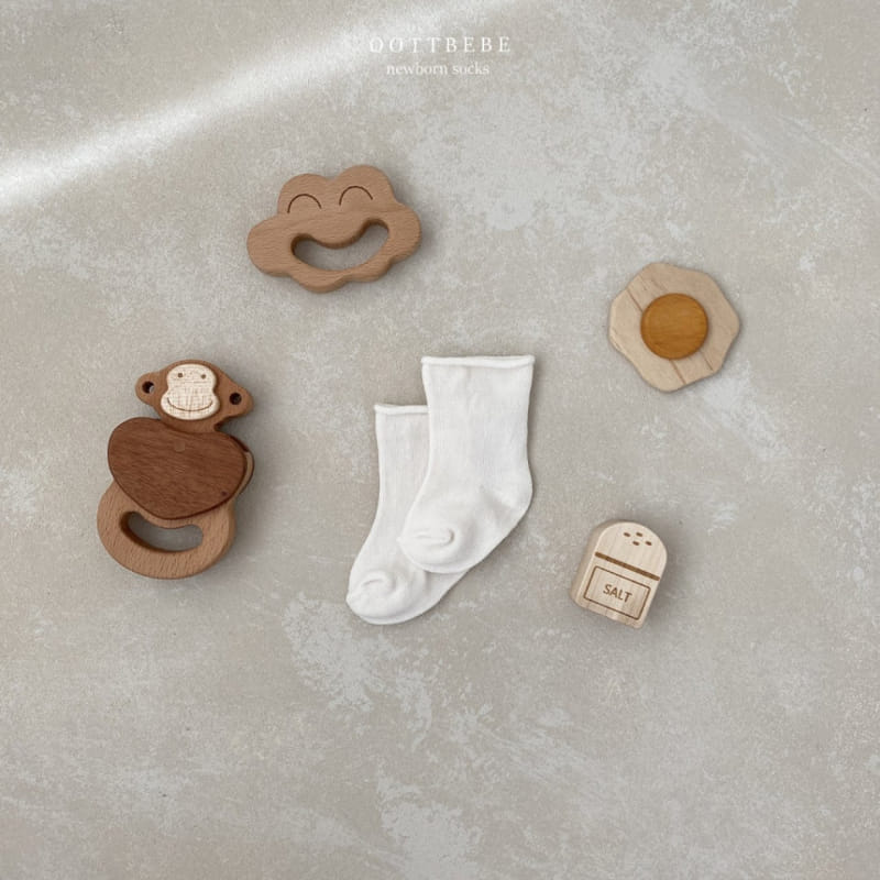 OOTT BEBE - Korean Children Fashion - #Kfashion4kids - New Born Socks Basic [set of 2] - 2