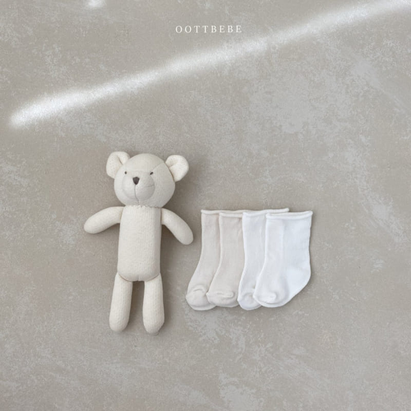 OOTT BEBE - Korean Children Fashion - #Kfashion4kids - New Born Socks Basic [set of 2] - 5