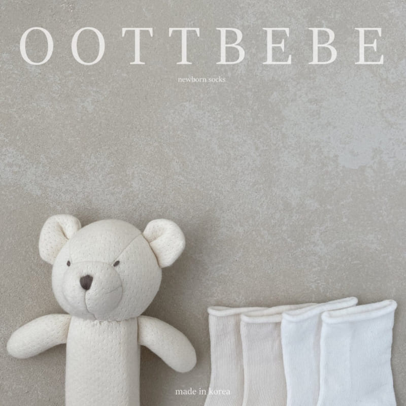 OOTT BEBE - Korean Children Fashion - #Kfashion4kids - New Born Socks Basic [set of 2] - 8