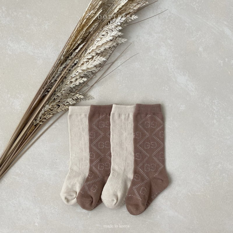 OOTT BEBE - Korean Children Fashion - #Kfashion4kids - GG Knee Socks [set of 2] - 2