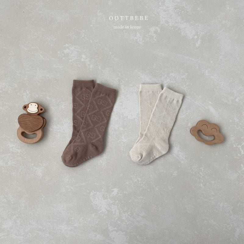 OOTT BEBE - Korean Children Fashion - #Kfashion4kids - GG Knee Socks [set of 2] - 7