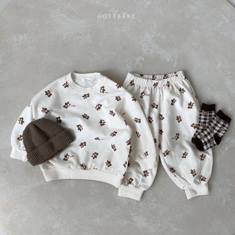 OOTT BEBE - Korean Children Fashion - #Kfashion4kids - Teddy Top Bottom Set  - 10