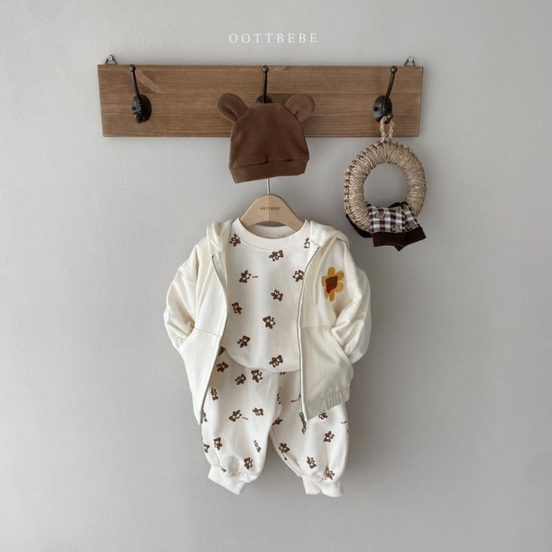 OOTT BEBE - Korean Children Fashion - #Kfashion4kids - Teddy Top Bottom Set  - 12