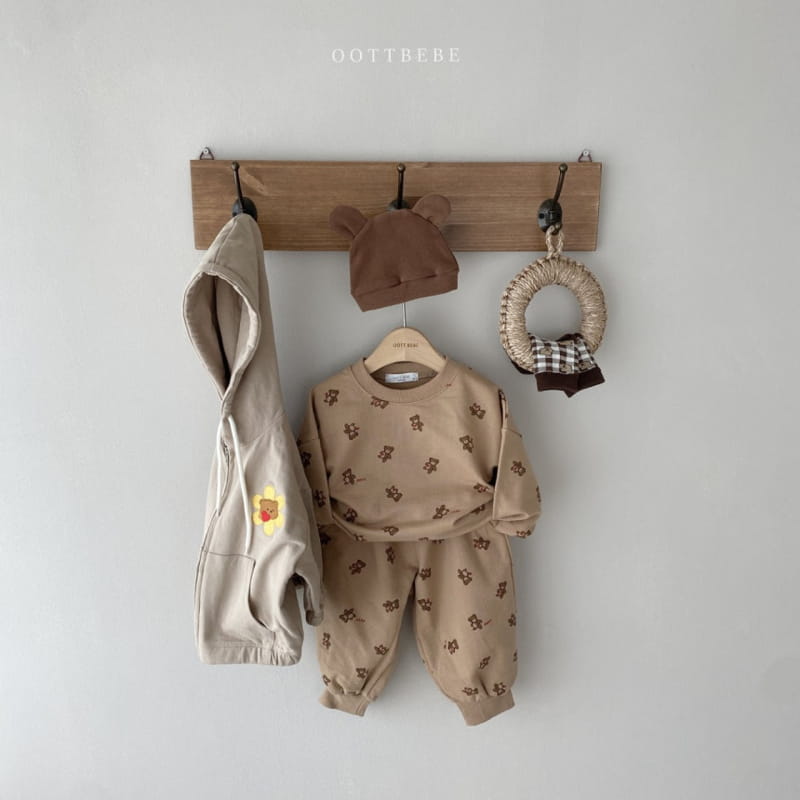 OOTT BEBE - Korean Children Fashion - #Kfashion4kids - Teddy Top Bottom Set  - 4