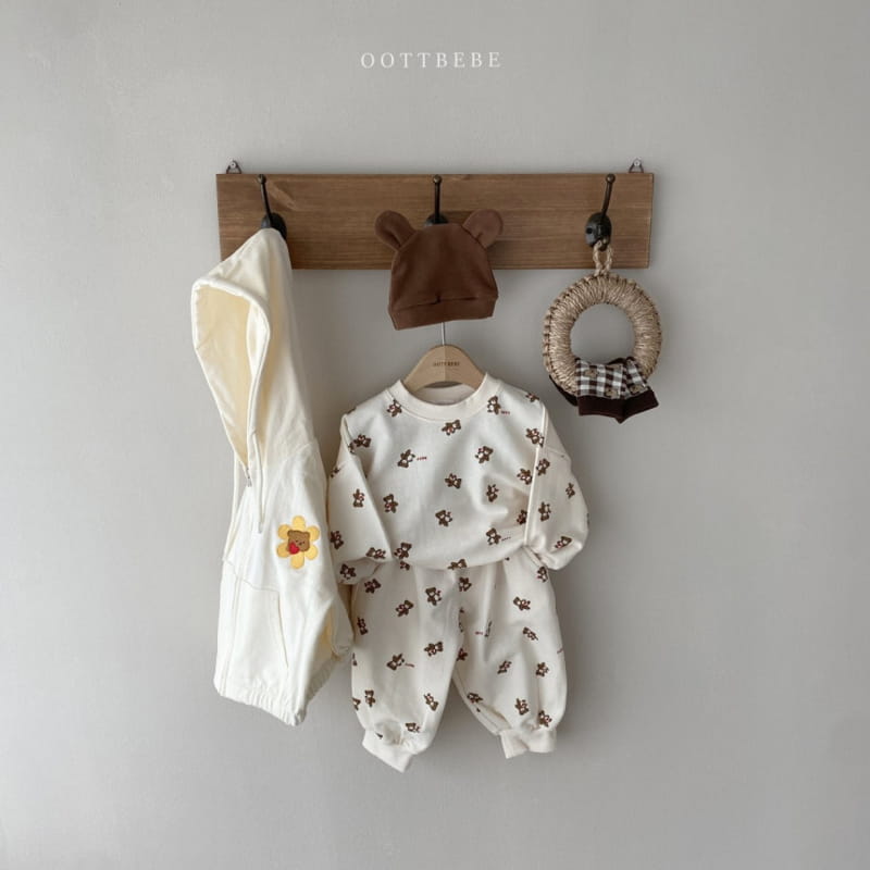 OOTT BEBE - Korean Children Fashion - #Kfashion4kids - Teddy Top Bottom Set  - 5