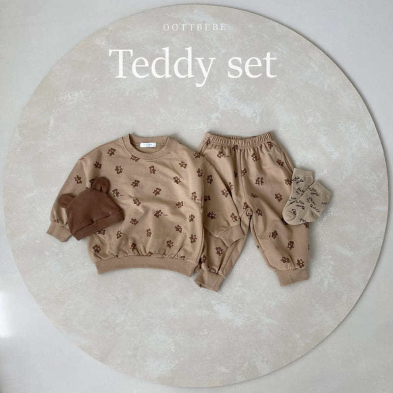 OOTT BEBE - Korean Children Fashion - #Kfashion4kids - Teddy Top Bottom Set  - 8