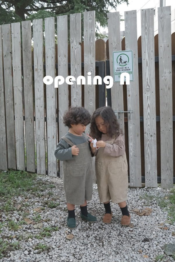 OPENING & - Korean Children Fashion - #Kfashion4kids - Pigment Corduroy Overalls