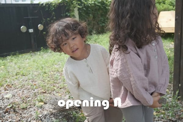 OPENING & - Korean Children Fashion - #Kfashion4kids - Half Button Top - 12