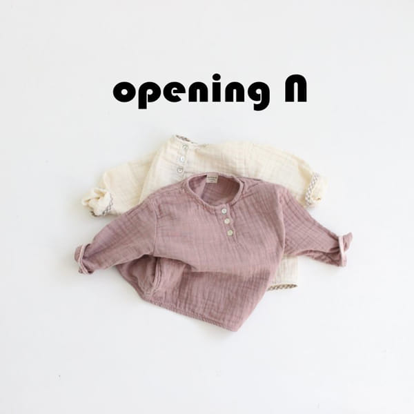 OPENING & - Korean Children Fashion - #Kfashion4kids - Half Button Top - 3