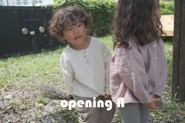 OPENING & - Korean Children Fashion - #Kfashion4kids - Half Button Top - 9