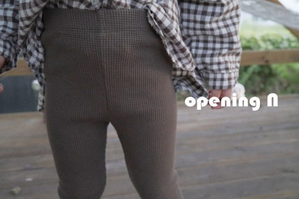 OPENING & - Korean Children Fashion - #Kfashion4kids - Gil Waffle Leggings - 7